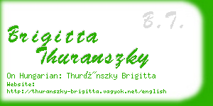 brigitta thuranszky business card